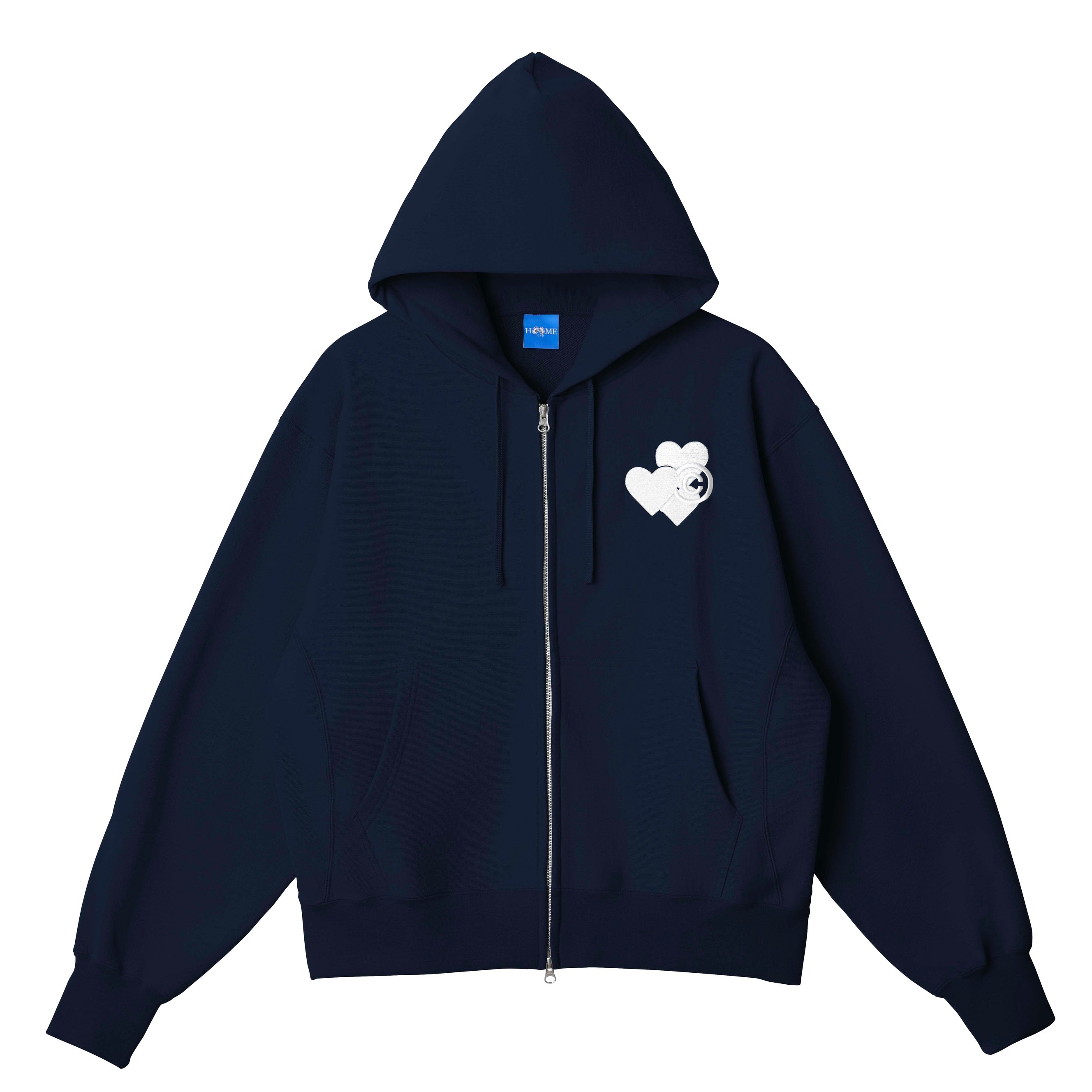 CPD LOVE STITCH HOODIE / Navy White – COIN PARKING DELIVERY