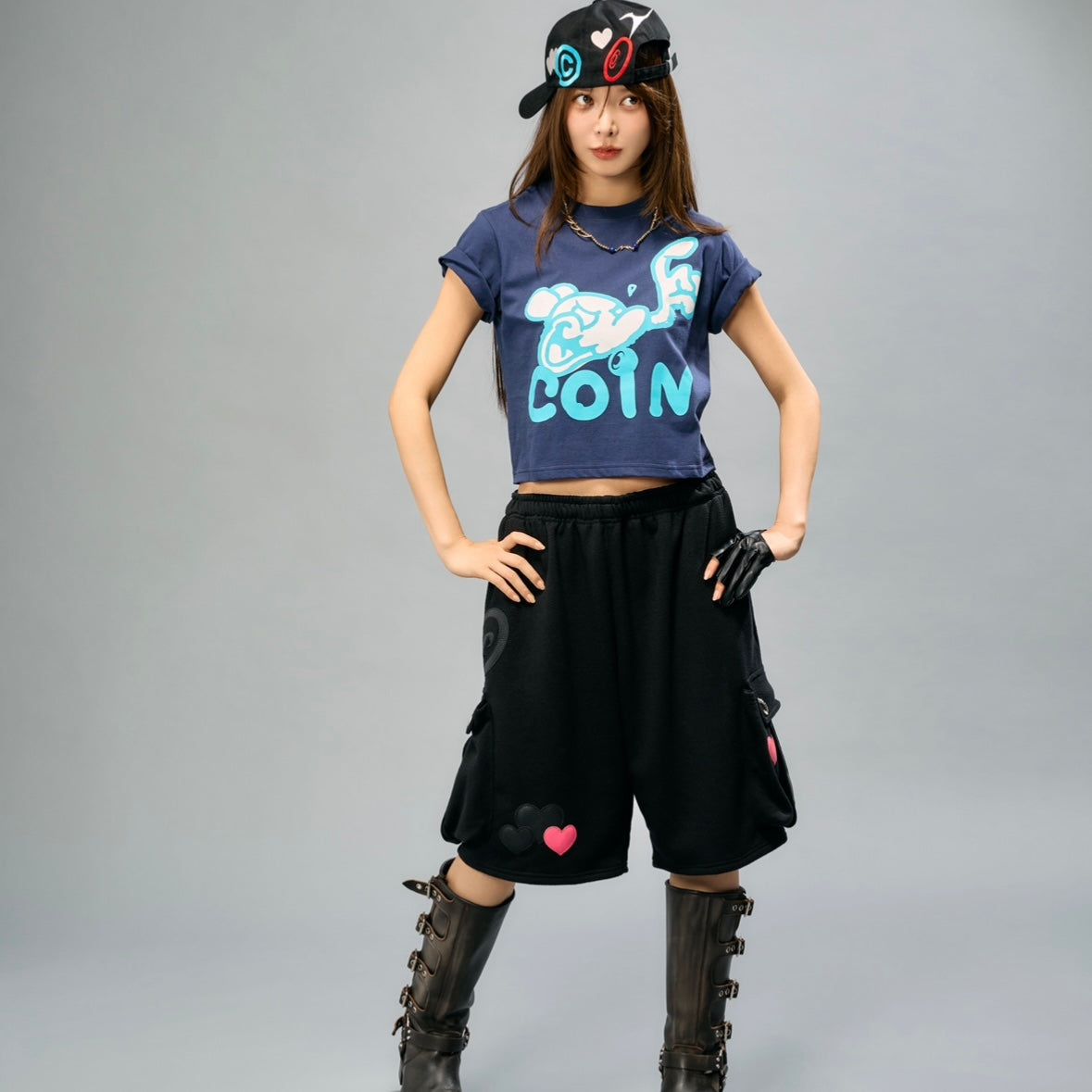 Mr.Shirai MINI TEE / Navy