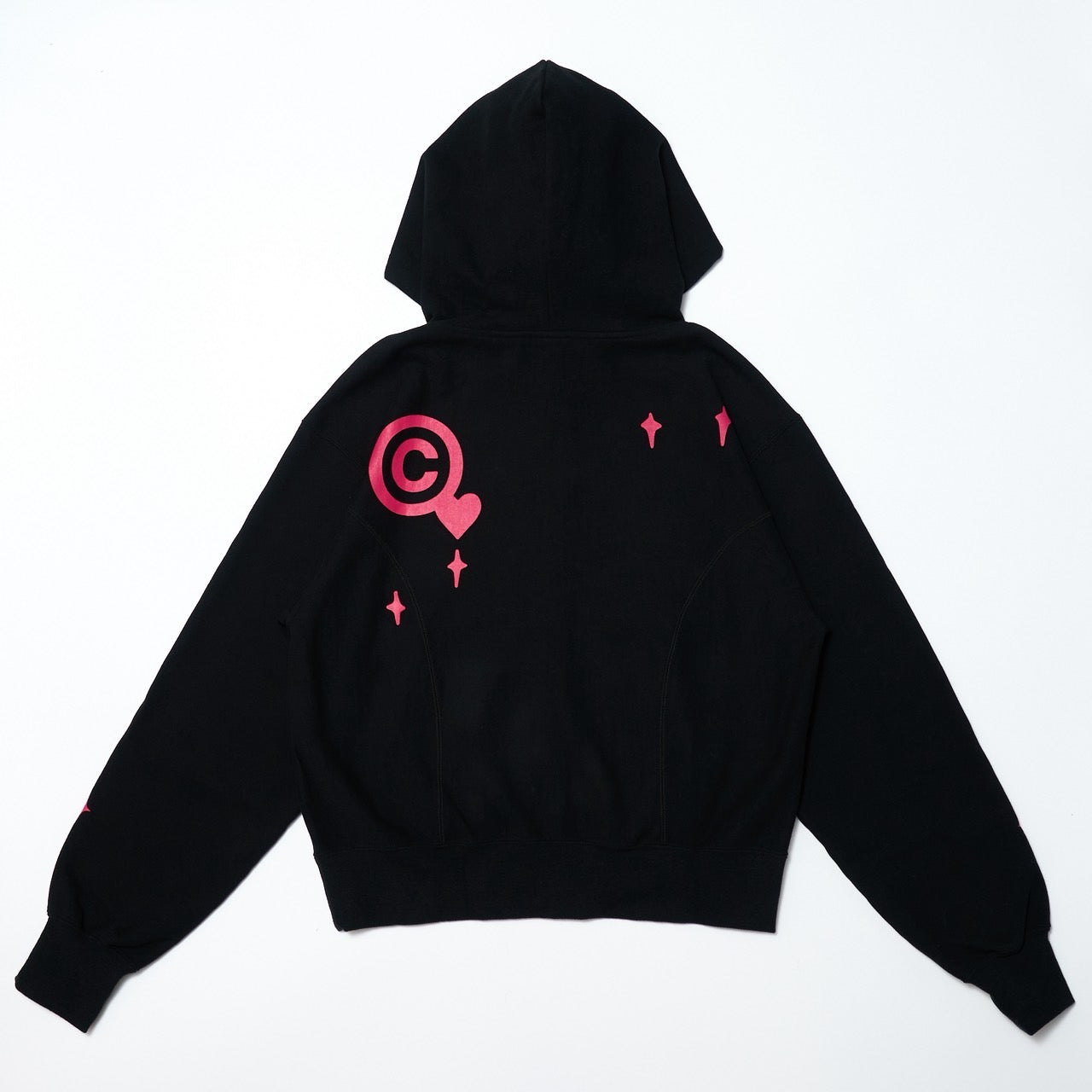 KILA KILA LOVE ZIP HOODIE / Black Pink