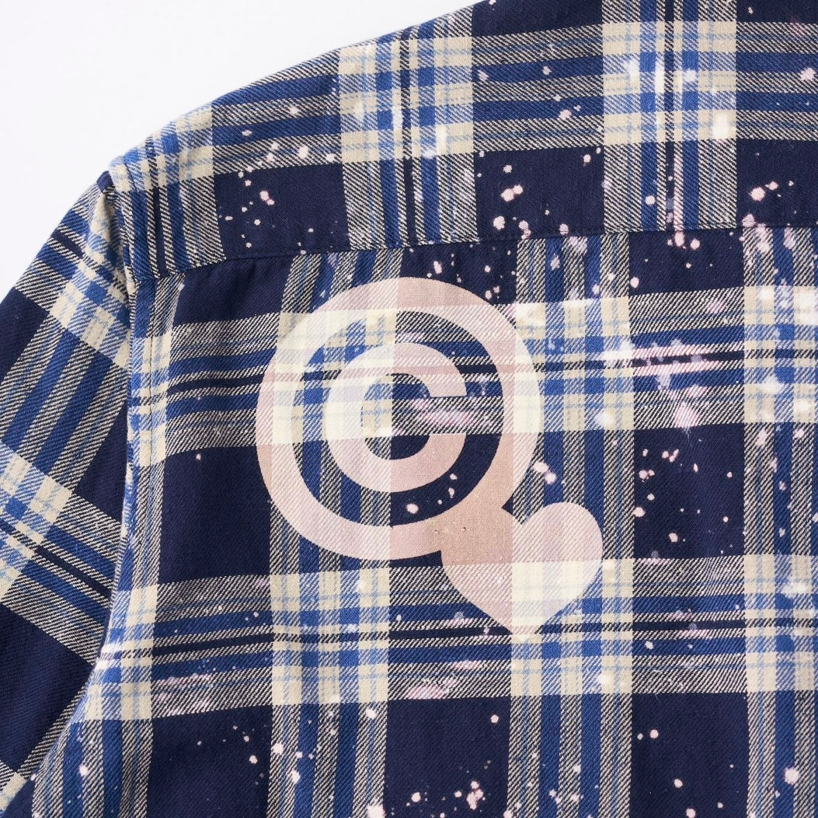 CPD LOVE SPLASHE FLANNEL SHIRTS / Navy White CHECK