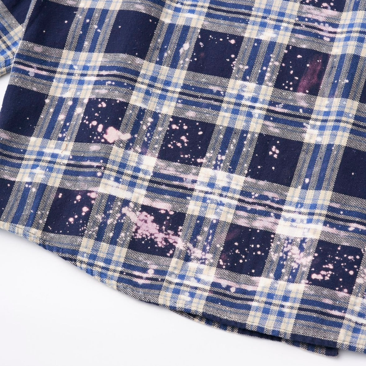 CPD LOVE SPLASHE FLANNEL SHIRTS / Navy White CHECK