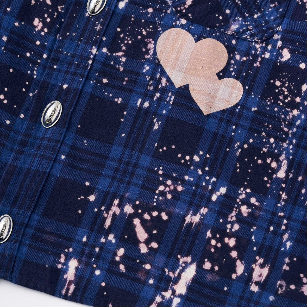 CPD LOVE SPLASHE FLANNEL SHIRTS / Navy Black CHECK