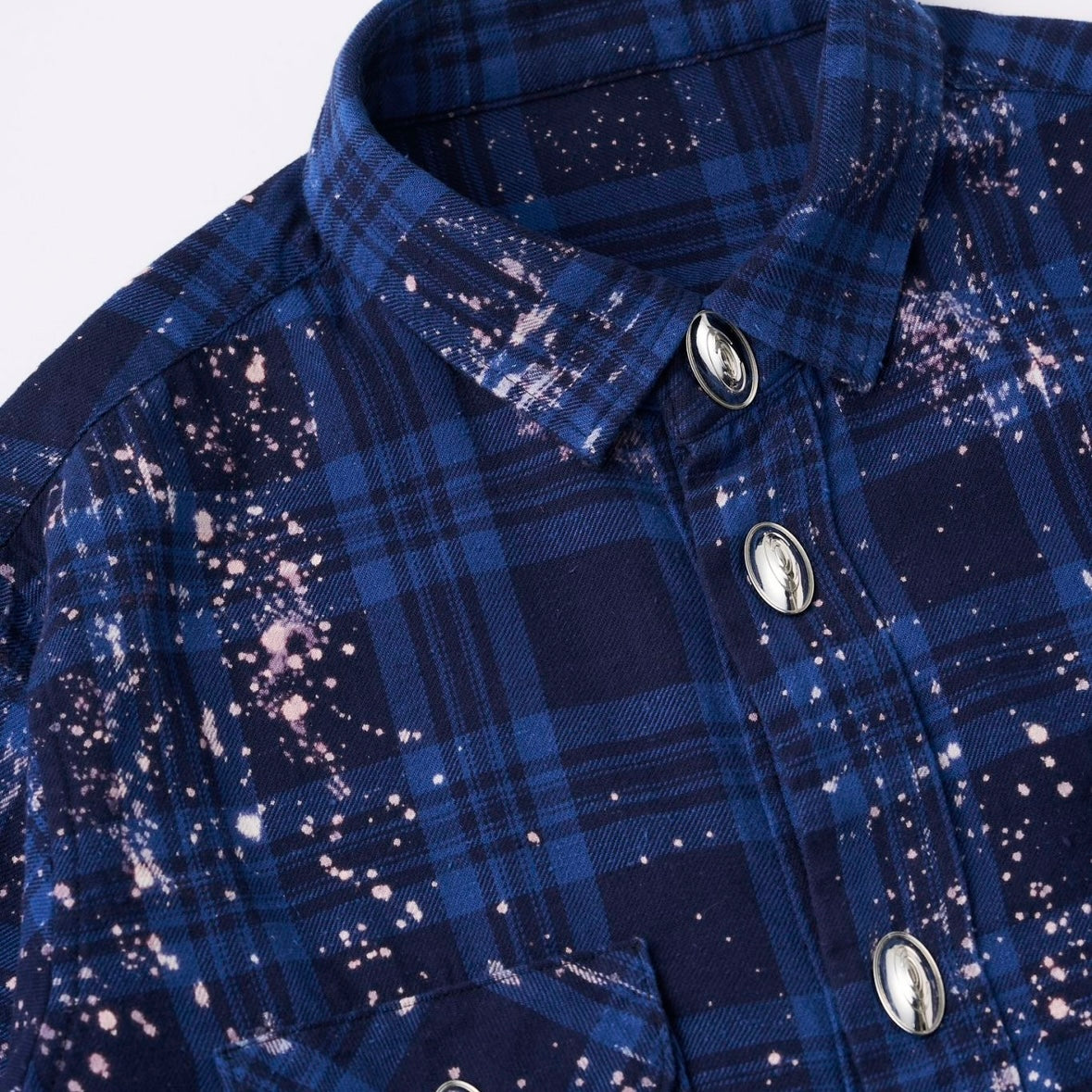 CPD LOVE SPLASHE FLANNEL SHIRTS / Navy Black CHECK