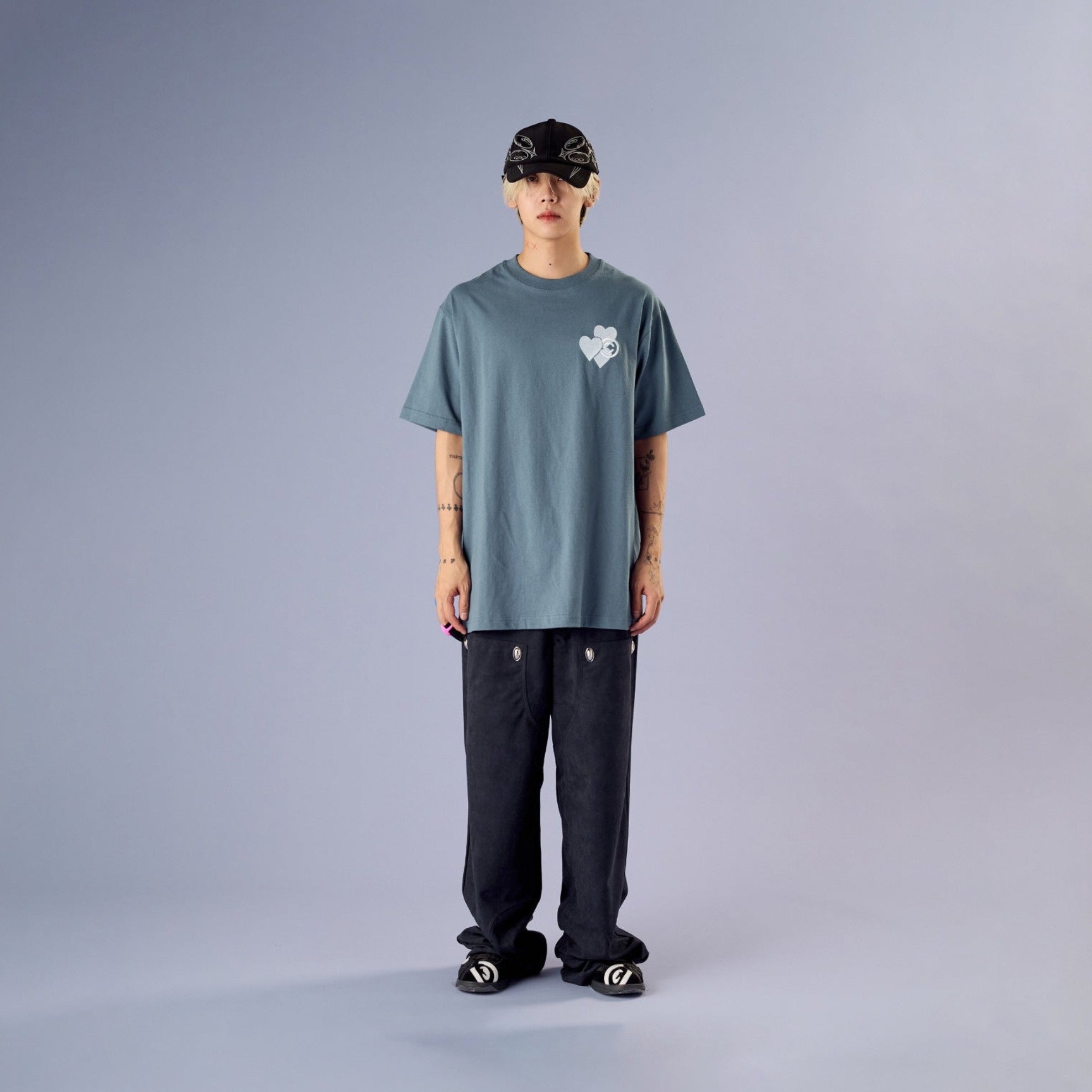 CPD HEART STITCH TEE / Blue – CPD HOOME