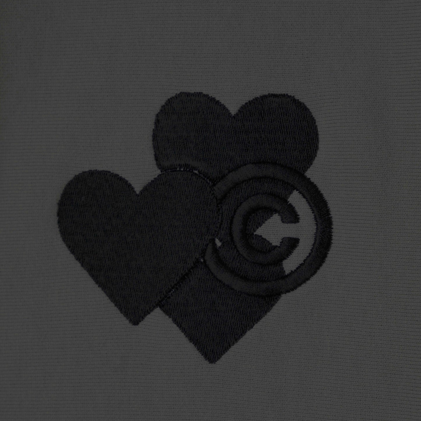 CPD LOVE STITCH HOODIE / Charcoal Gray Black