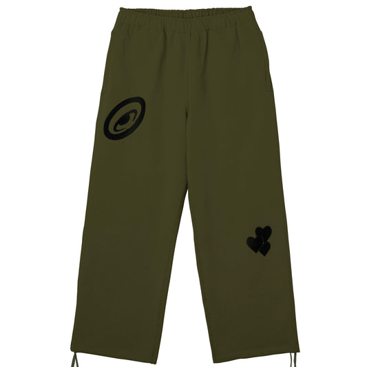CPD LOVE STITCH SWEAT PANTS / Khaki Black