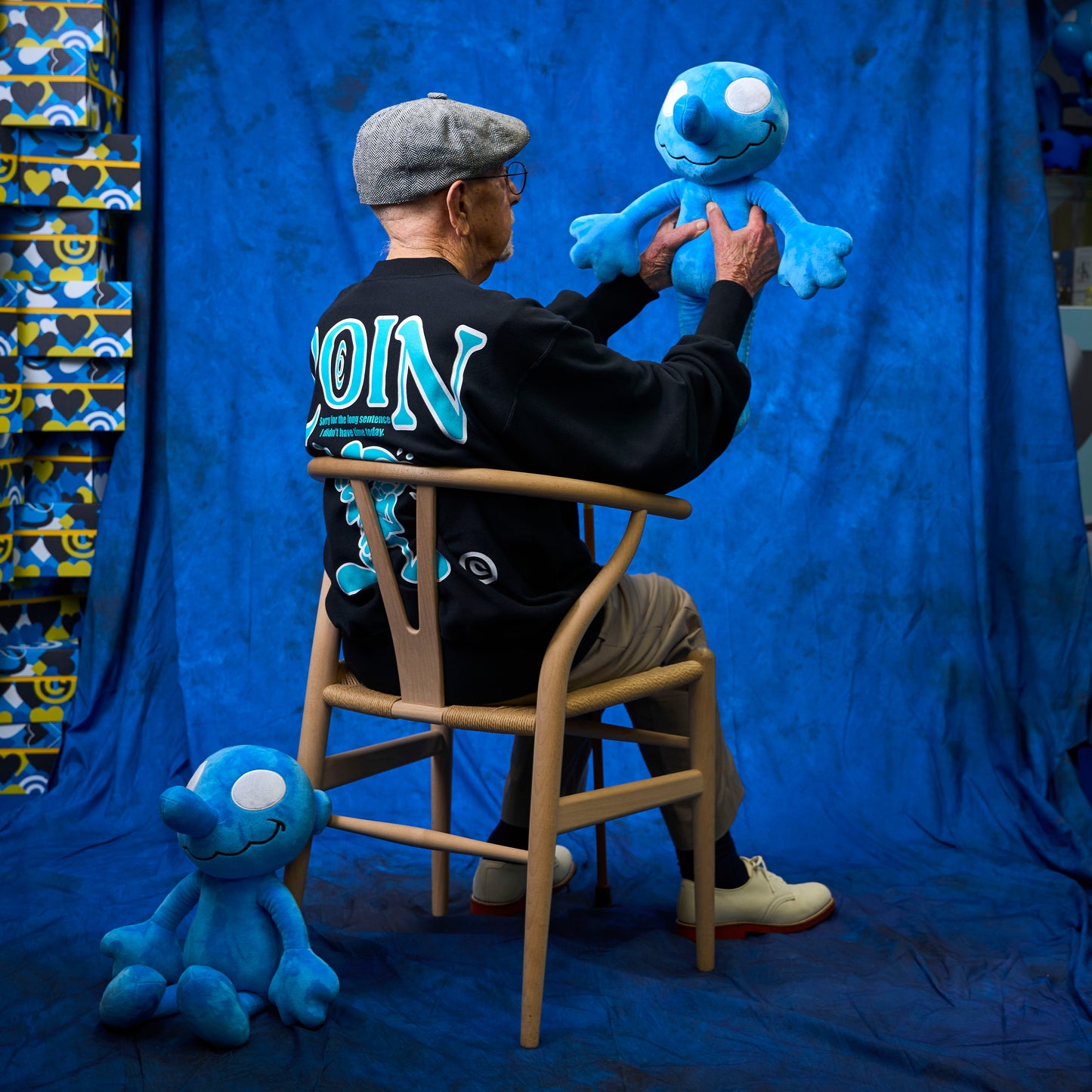 BRIDGE LOVE SILK Sweat shirt / BLACK