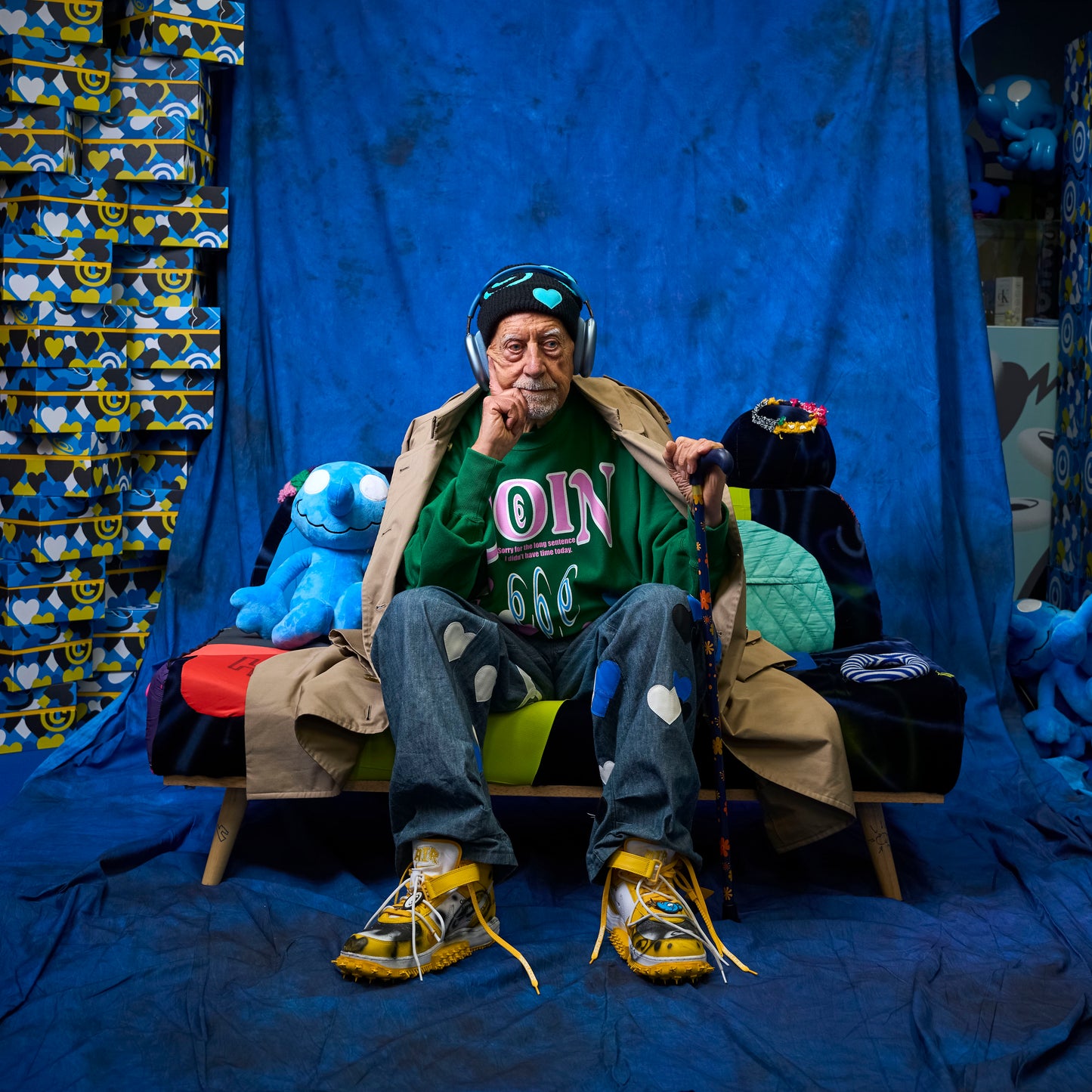 BRIDGE LOVE SILK Sweat shirt / GREEN