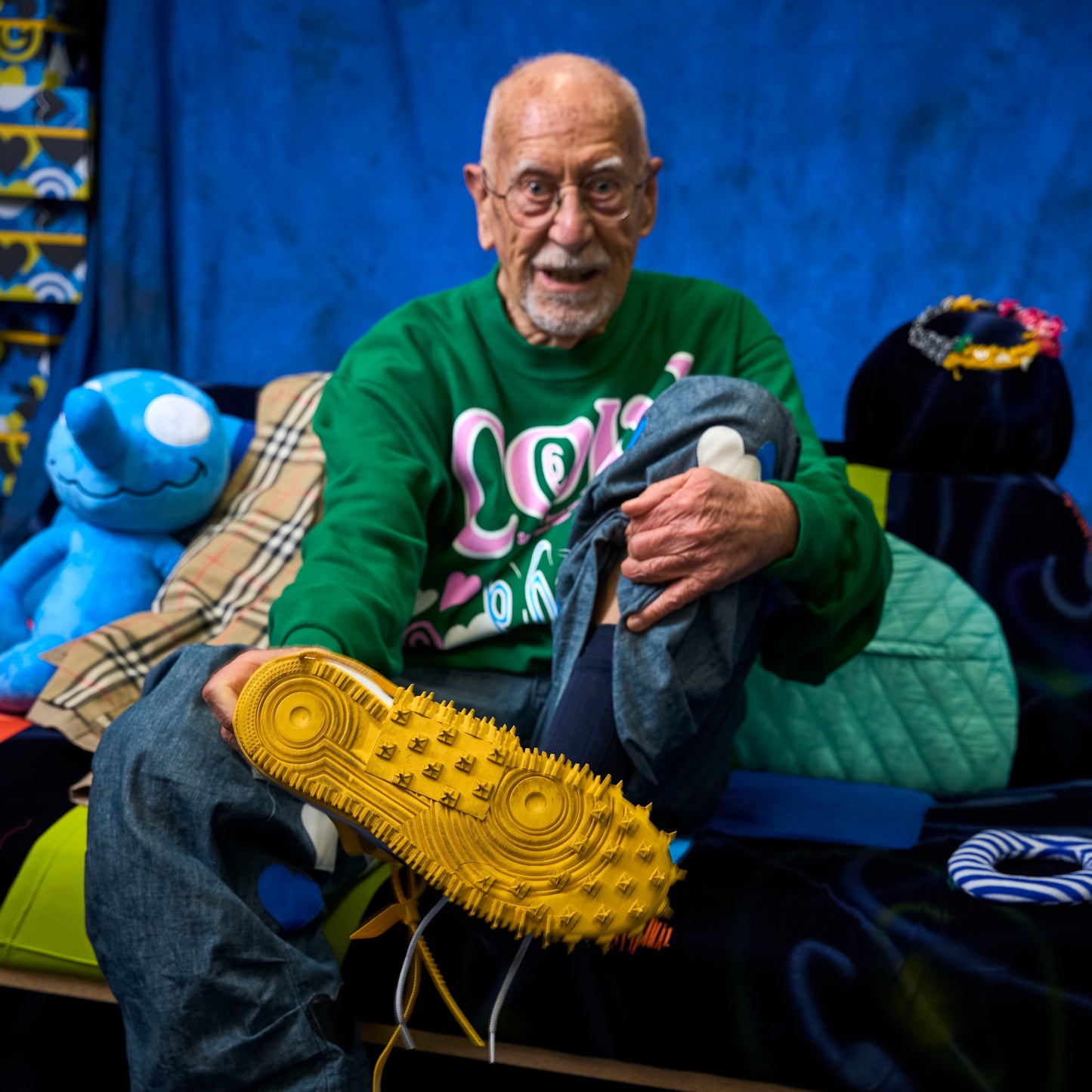 BRIDGE LOVE SILK Sweat shirt / GREEN