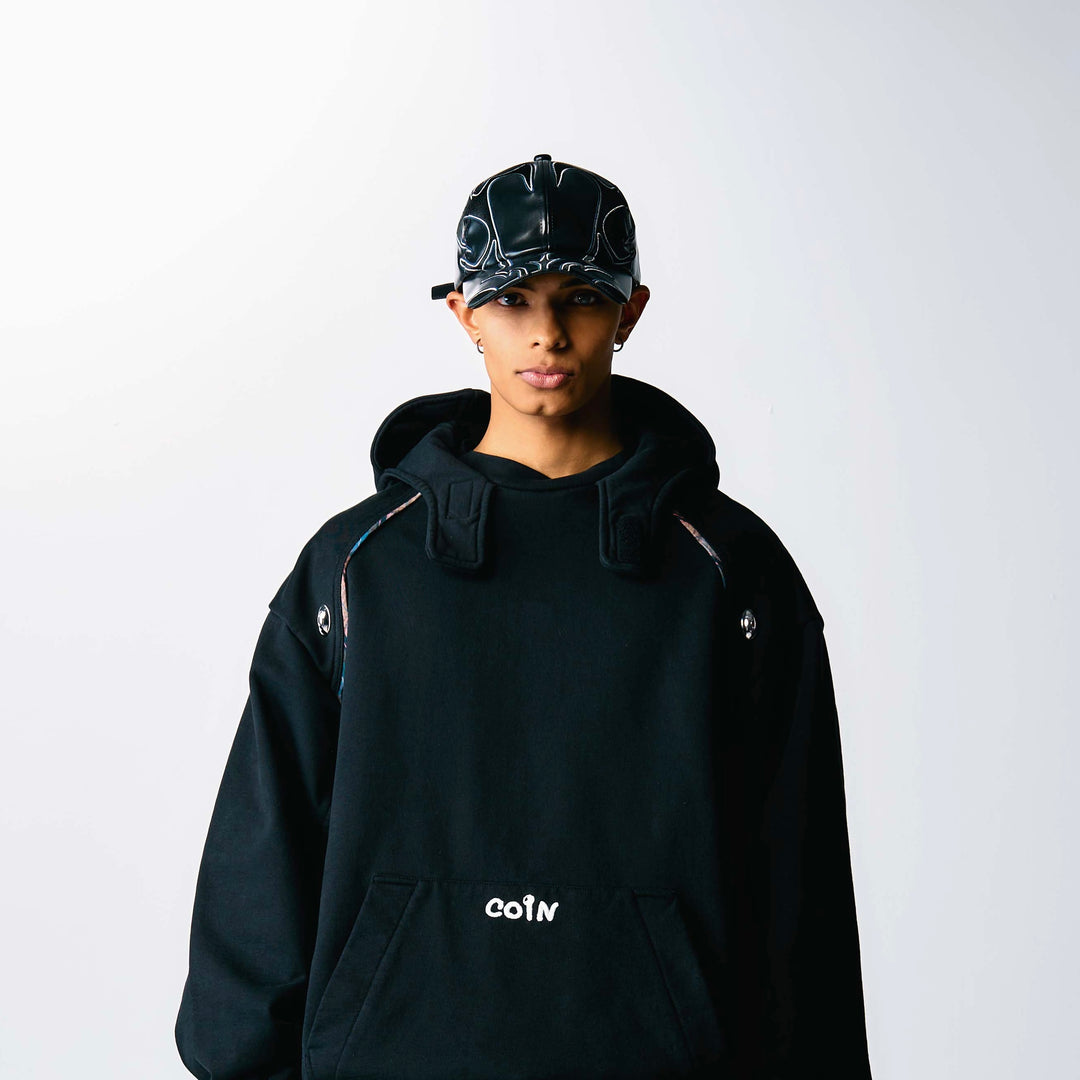 eNrOll Leather CAP / Black
