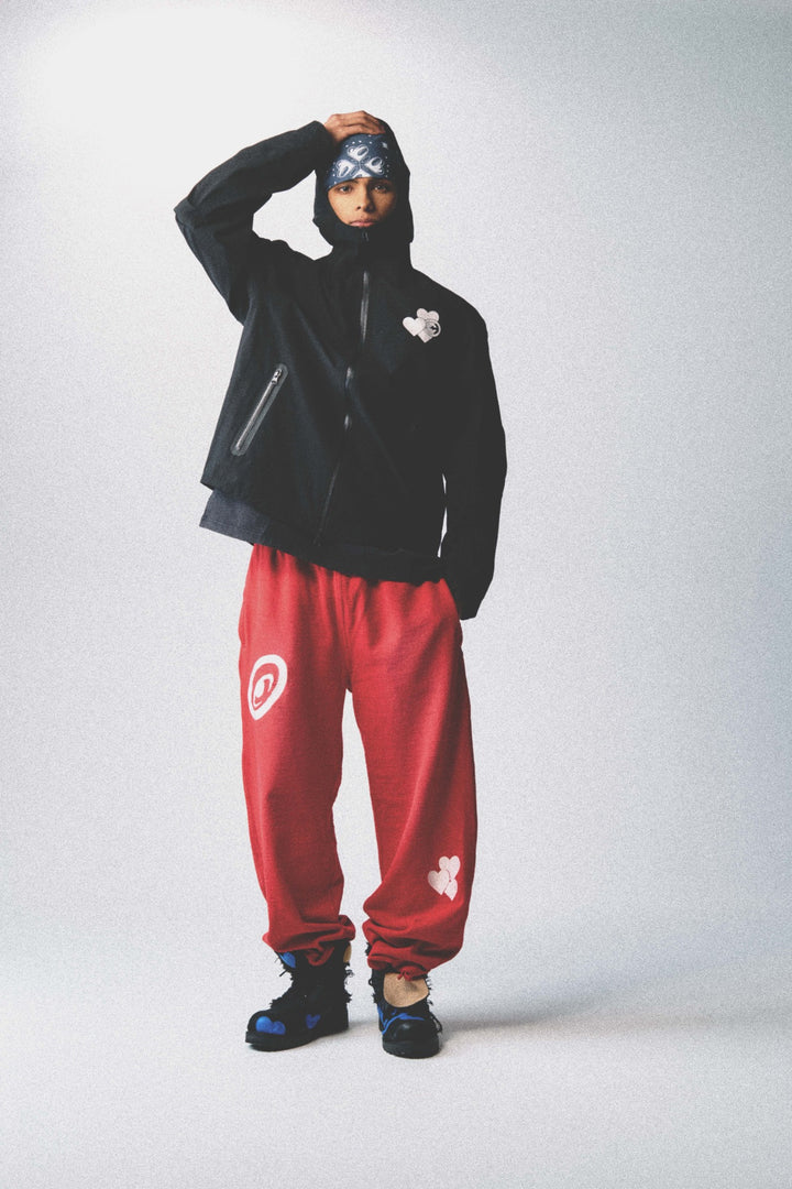 CPD SPRAYING LOVE STITCH PANTS / Red