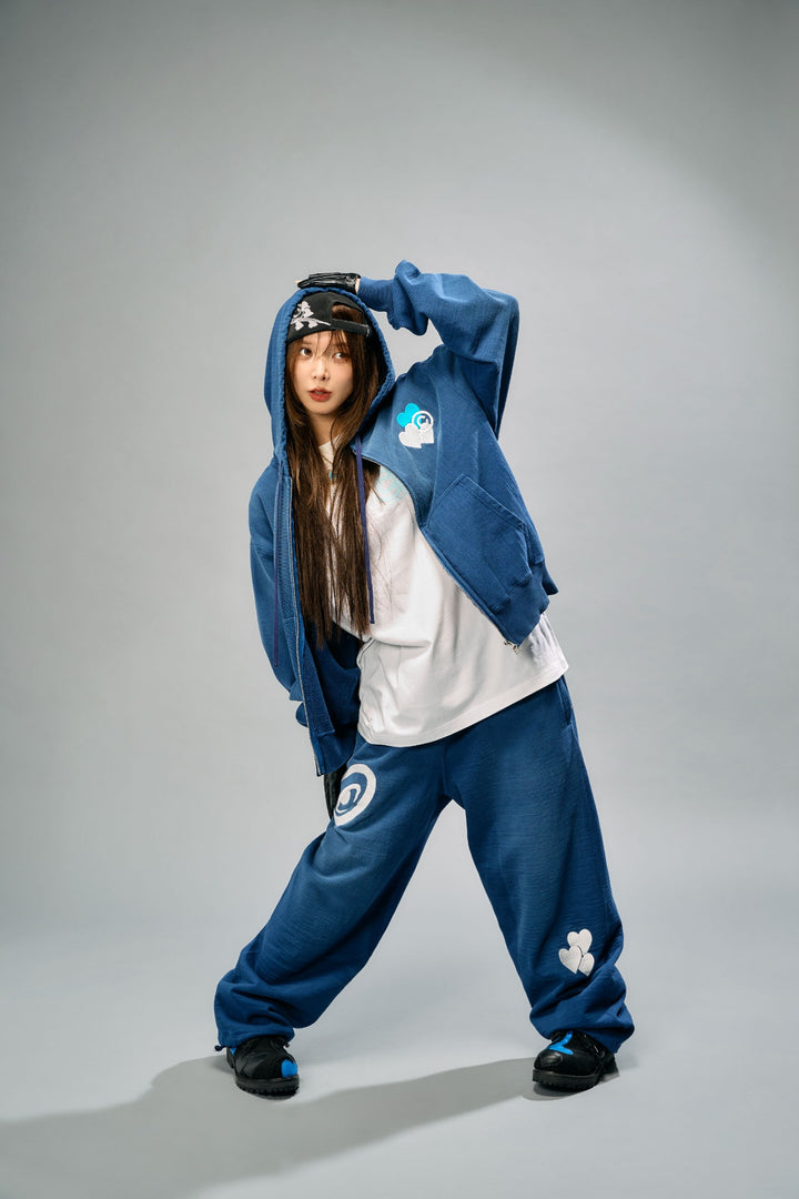 CPD SPRAYING LOVE STITCH HOODIE / Blue