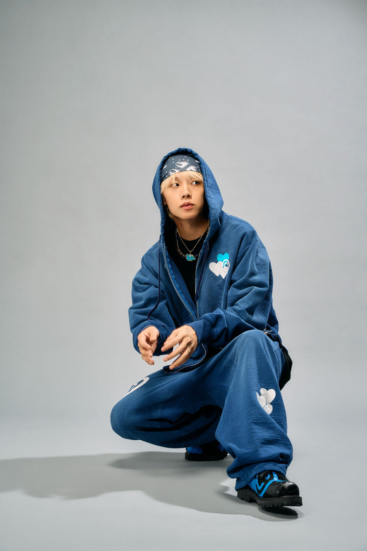 CPD SPRAYING LOVE STITCH HOODIE / Blue