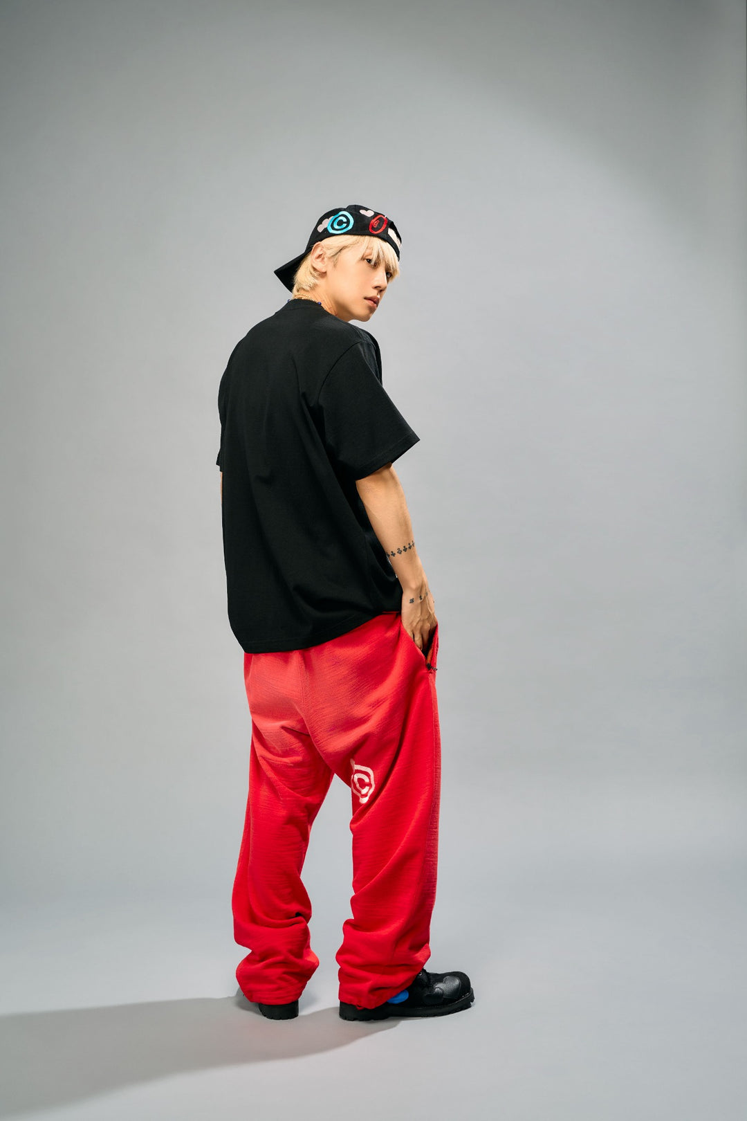 CPD SPRAYING LOVE STITCH PANTS / Red