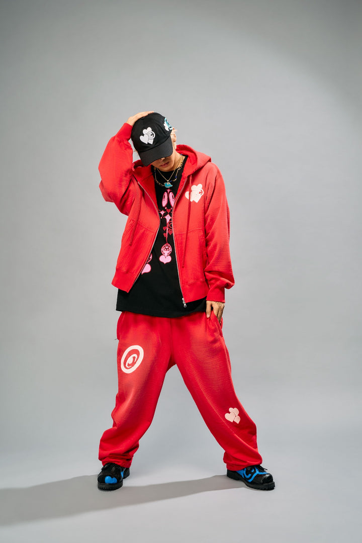 CPD SPRAYING LOVE STITCH PANTS / Red