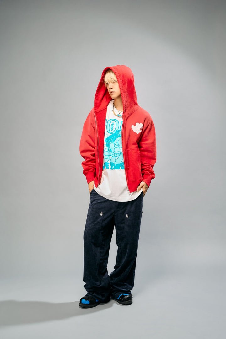 CPD SPRAYING LOVE STITCH HOODIE / Red