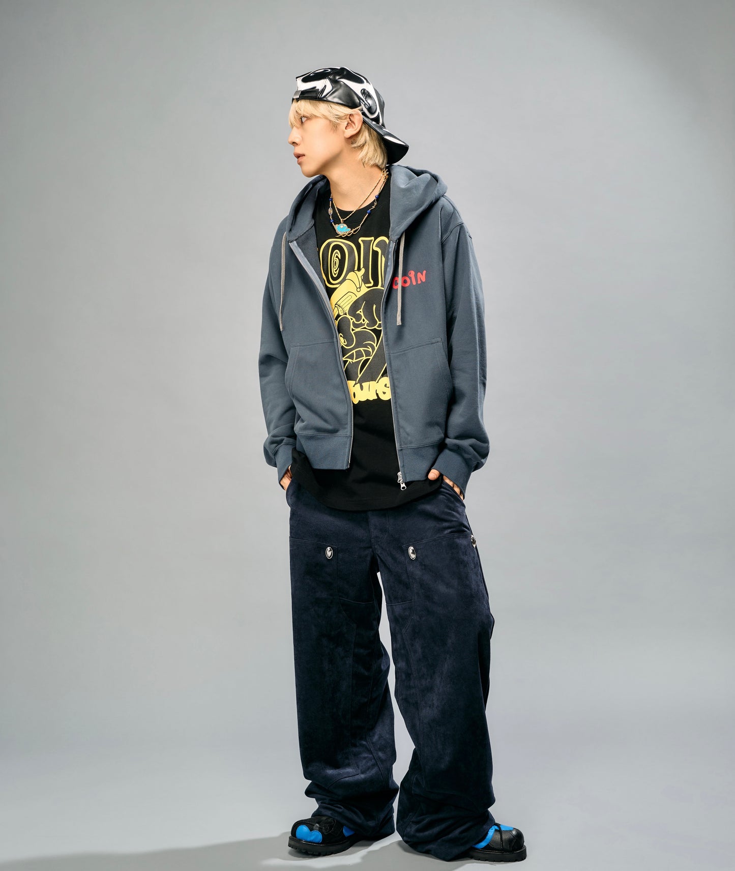 NOW ON REC HOODIE / Charcoal Red