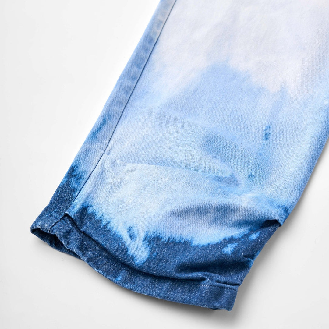 CPD BLEACH DENIM PANTS / White Blue