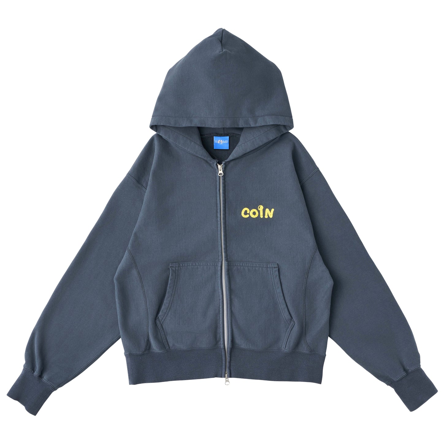 NOW ON REC HOODIE / Charcoal Yellow