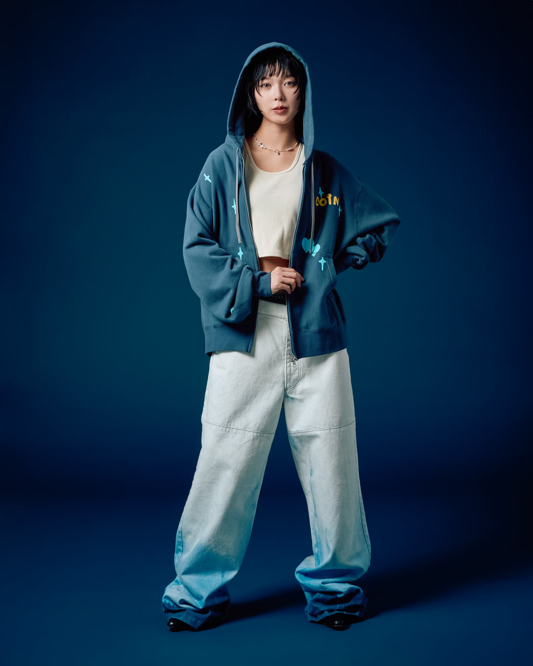 KILA KILA LOVE ZIP HOODIE / Charcoal