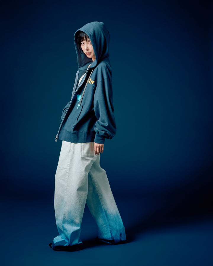 CPD BLEACH DENIM PANTS / White Blue