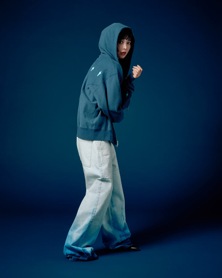 CPD BLEACH DENIM PANTS / White Blue