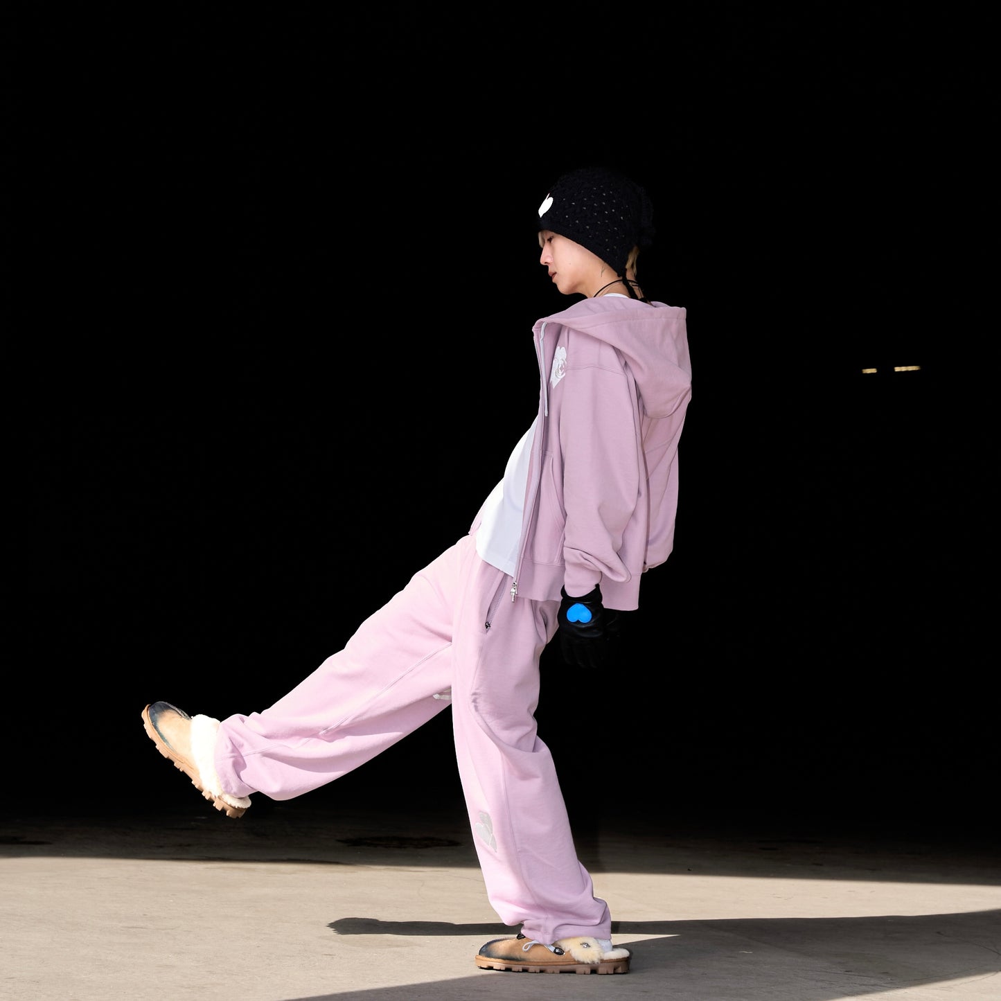 CPD LOVE STITCH HOODIE / Pink White