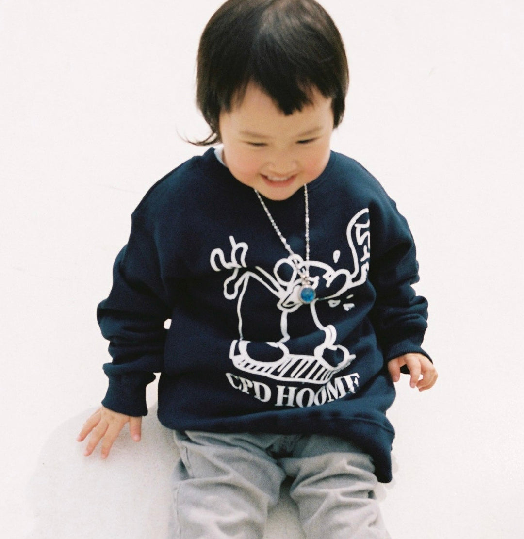 【KIDS】 Shirai KIDS Sweat Trainer / Navy