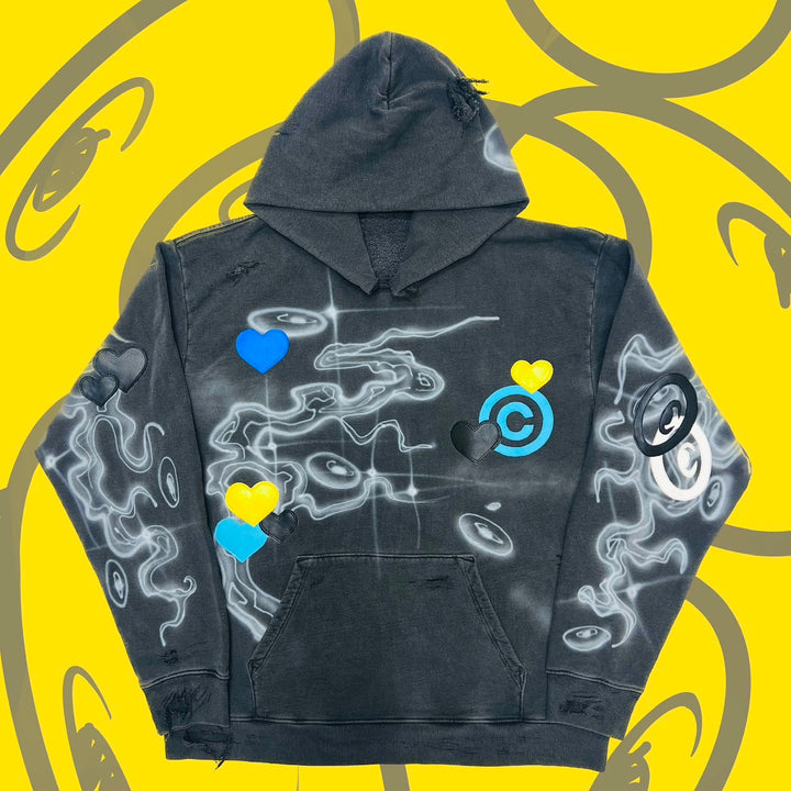 Pine tree pattern hoodie 