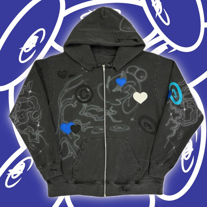 Pine tree pattern hoodie 